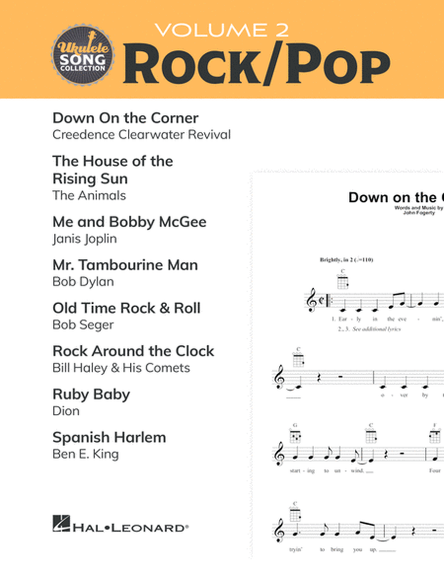 Ukulele Song Collection, Volume 2: Rock/Pop