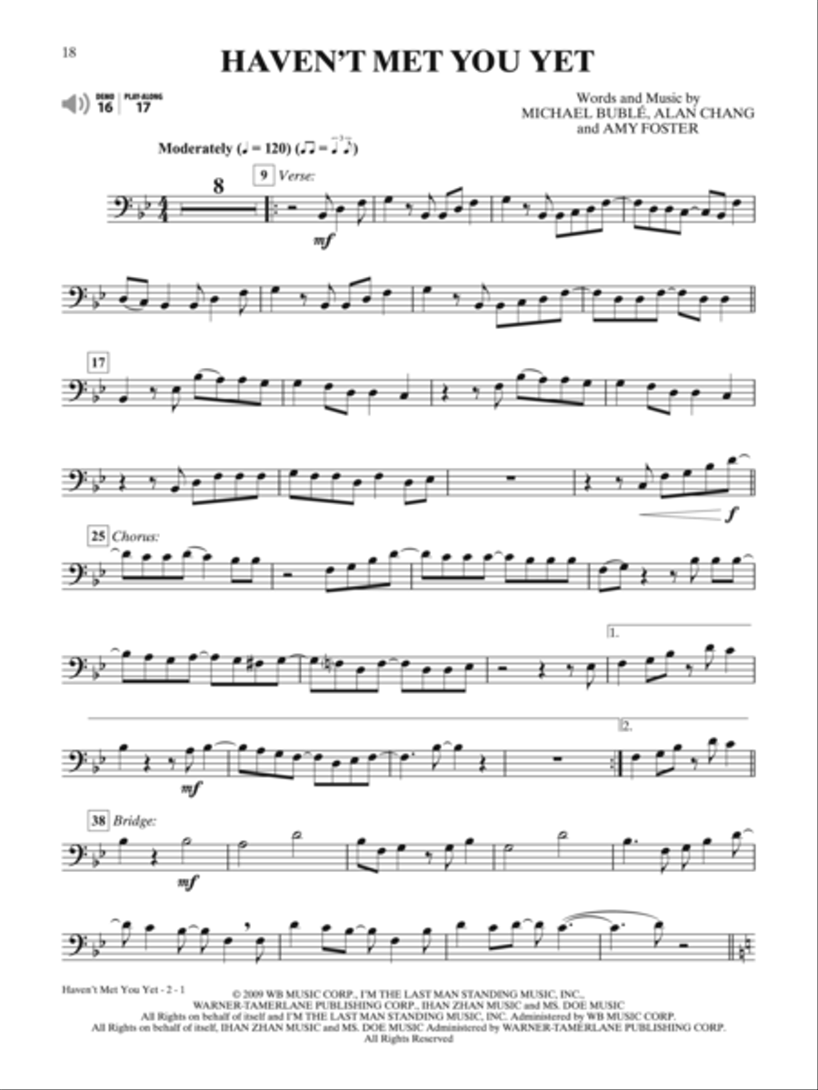 Pop & Rock Hits Instrumental Solos Trombone scores gallery preview page 4