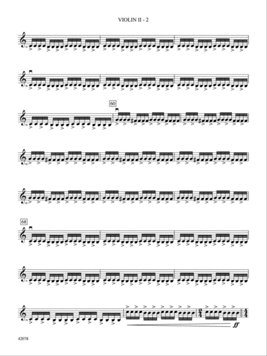 Man of Steel, Selections from: 2nd Violin Full Orchestra scores gallery preview page 2