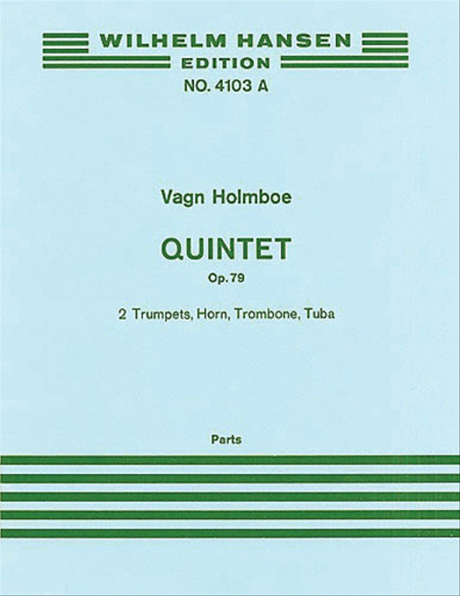 Vagn Holmboe: Brass Quintet Op.79 (Score) Brass Quintet scores gallery preview page 1