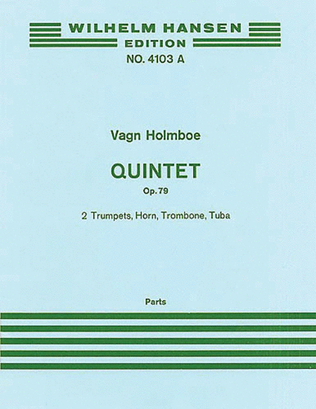Vagn Holmboe: Brass Quintet Op.79 (Score)