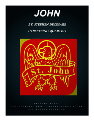 Book cover for John (for String Quartet)