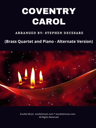 Book cover for Coventry Carol (Brass Quartet and Piano - Alternate Version)