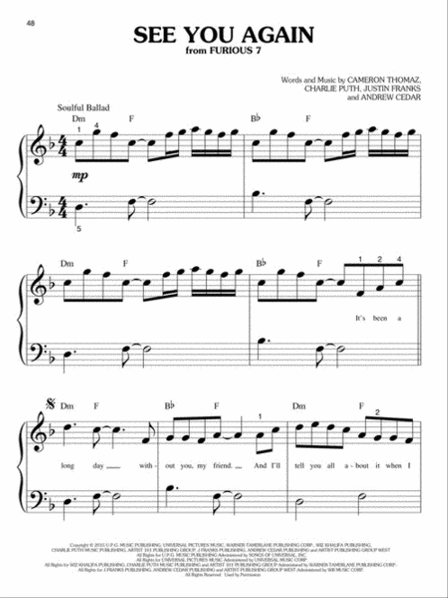 Today's Pop Hits – 3rd Edition Easy Piano scores gallery preview page 5