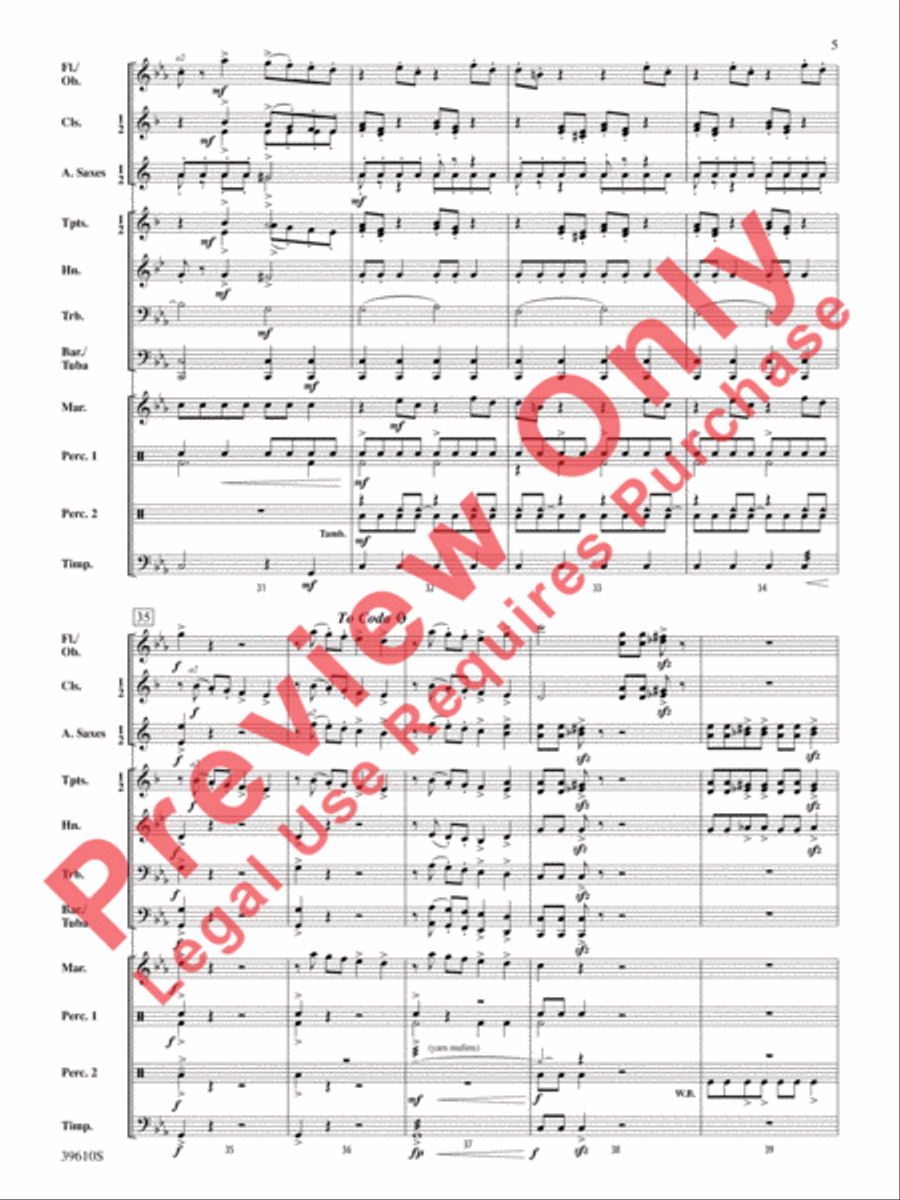 Hercules vs. the Hydra Concert Band scores gallery preview page 6