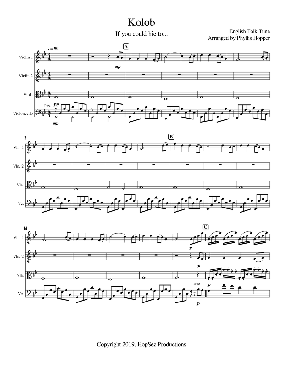 Book cover for Kolob - String Quartet
