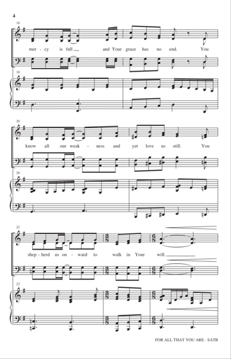 For All That You Are 4-Part scores gallery preview page 3