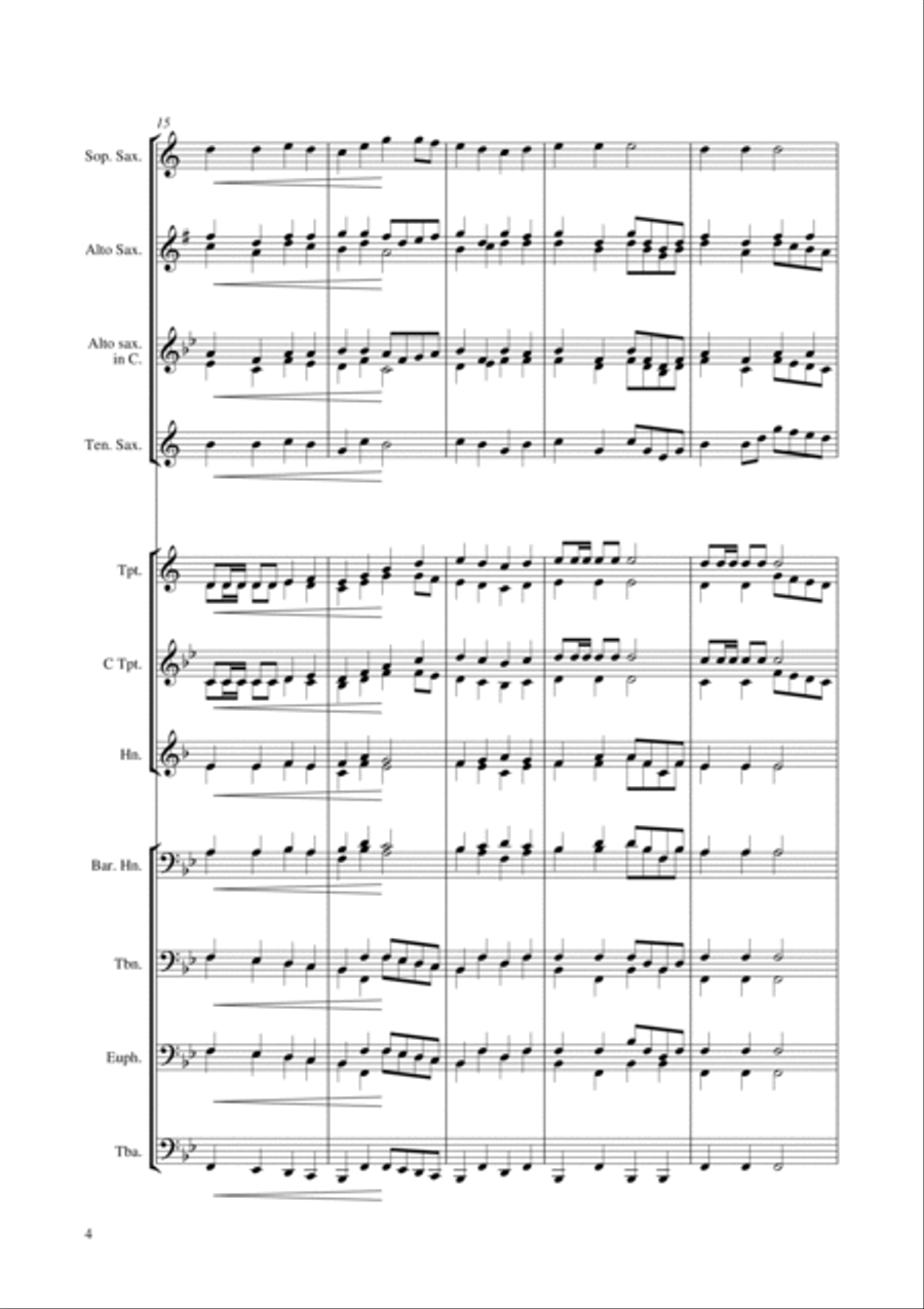 Mary had a little lamb Mary had a little lamb Brass Ensemble scores gallery preview page 4