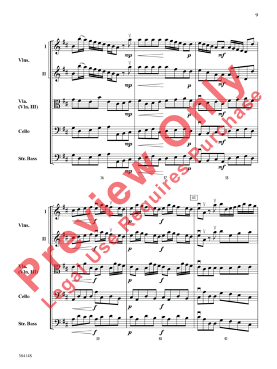 Concerto a Cinque, Opus 7, No. 1 String Orchestra scores gallery preview page 10
