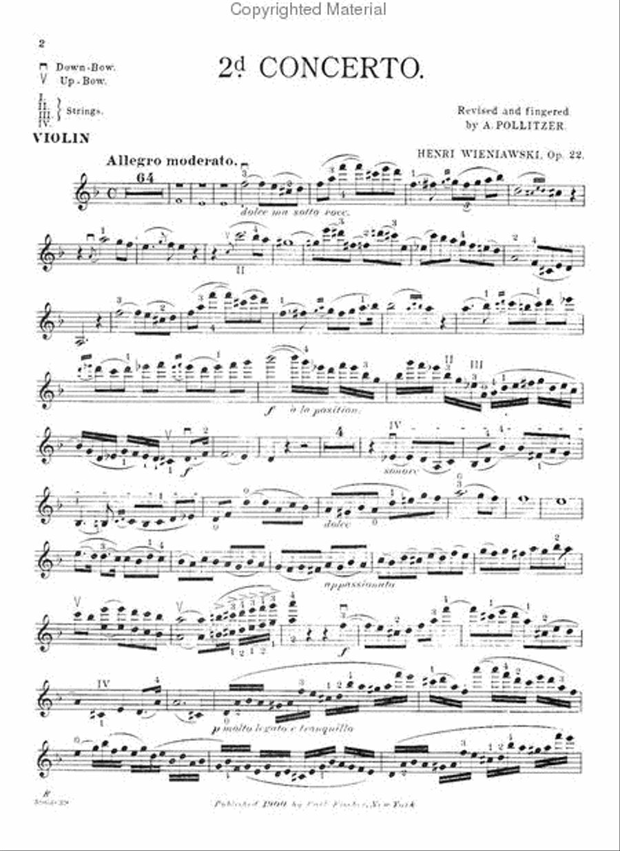 Concerto No. 2 In D Minor Violin Solo scores gallery preview page 2