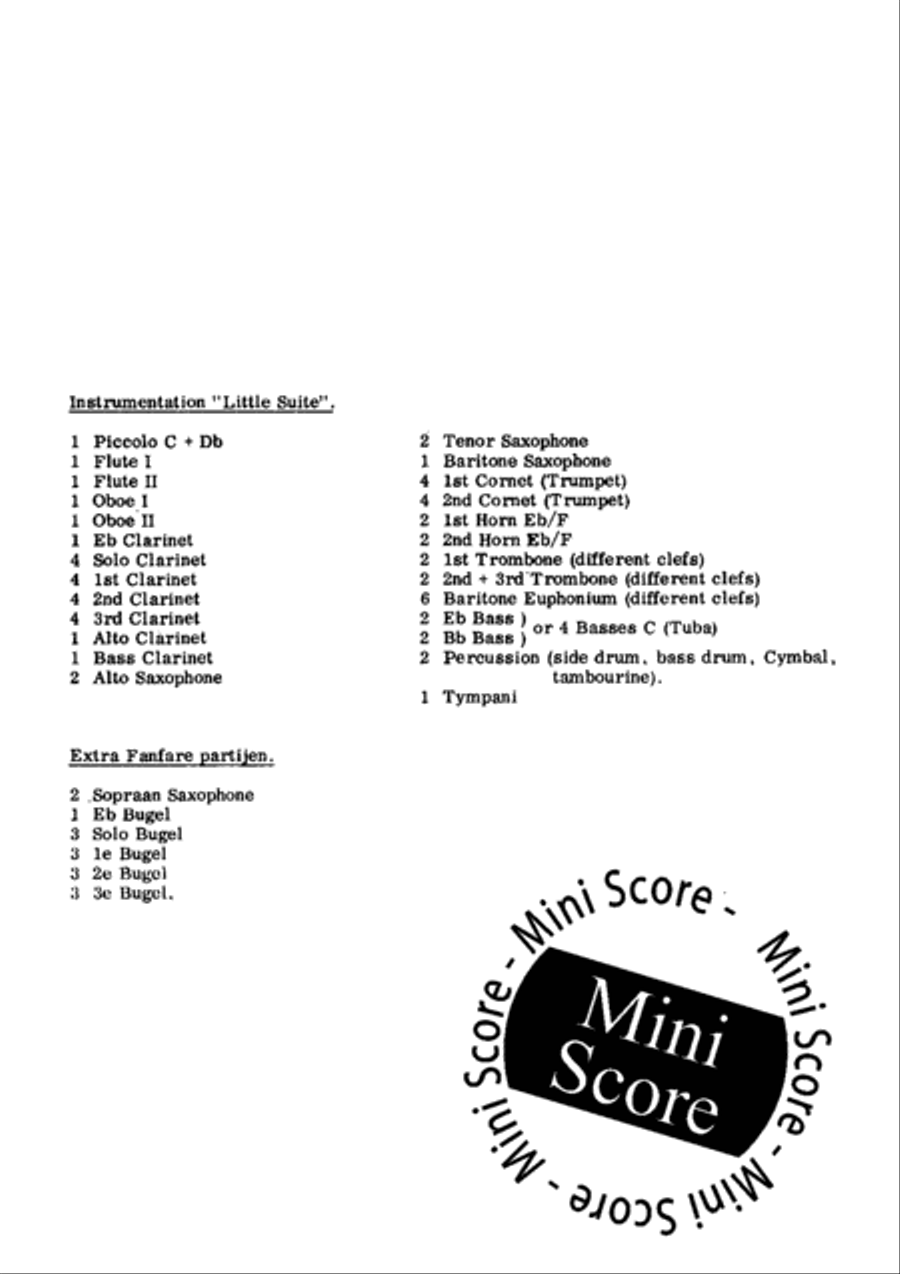 Kleine Suite Fanfare Band scores gallery preview page 3
