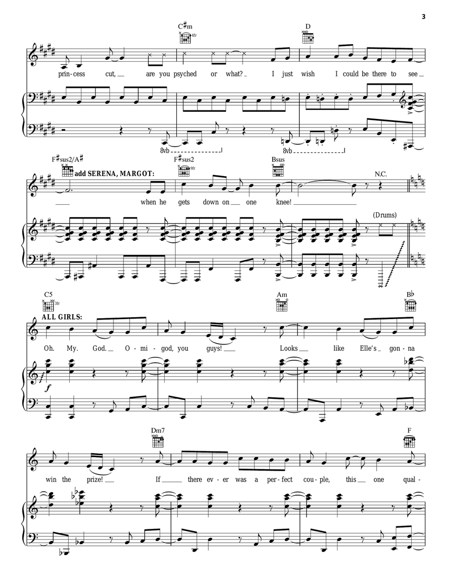 Omigod You Guys Piano, Vocal scores gallery preview page 3