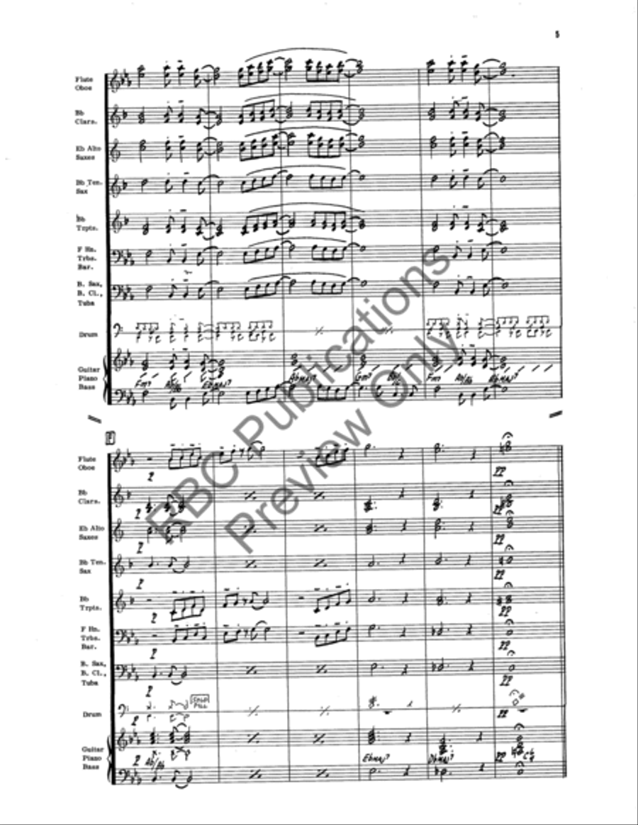 Sweet Saturday Morning Jazz Ensemble scores gallery preview page 7