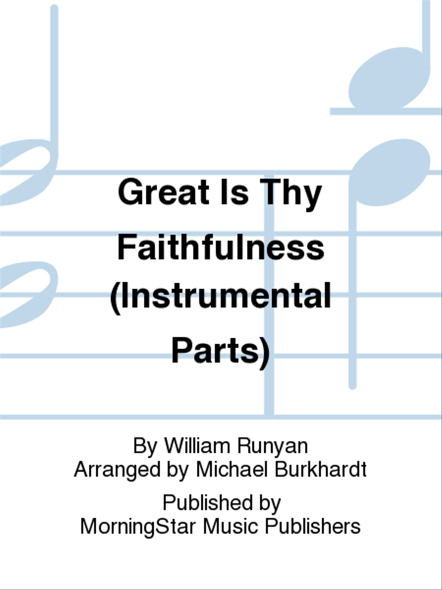 Great Is Thy Faithfulness (Instrumental Parts) Choir scores gallery preview page 1