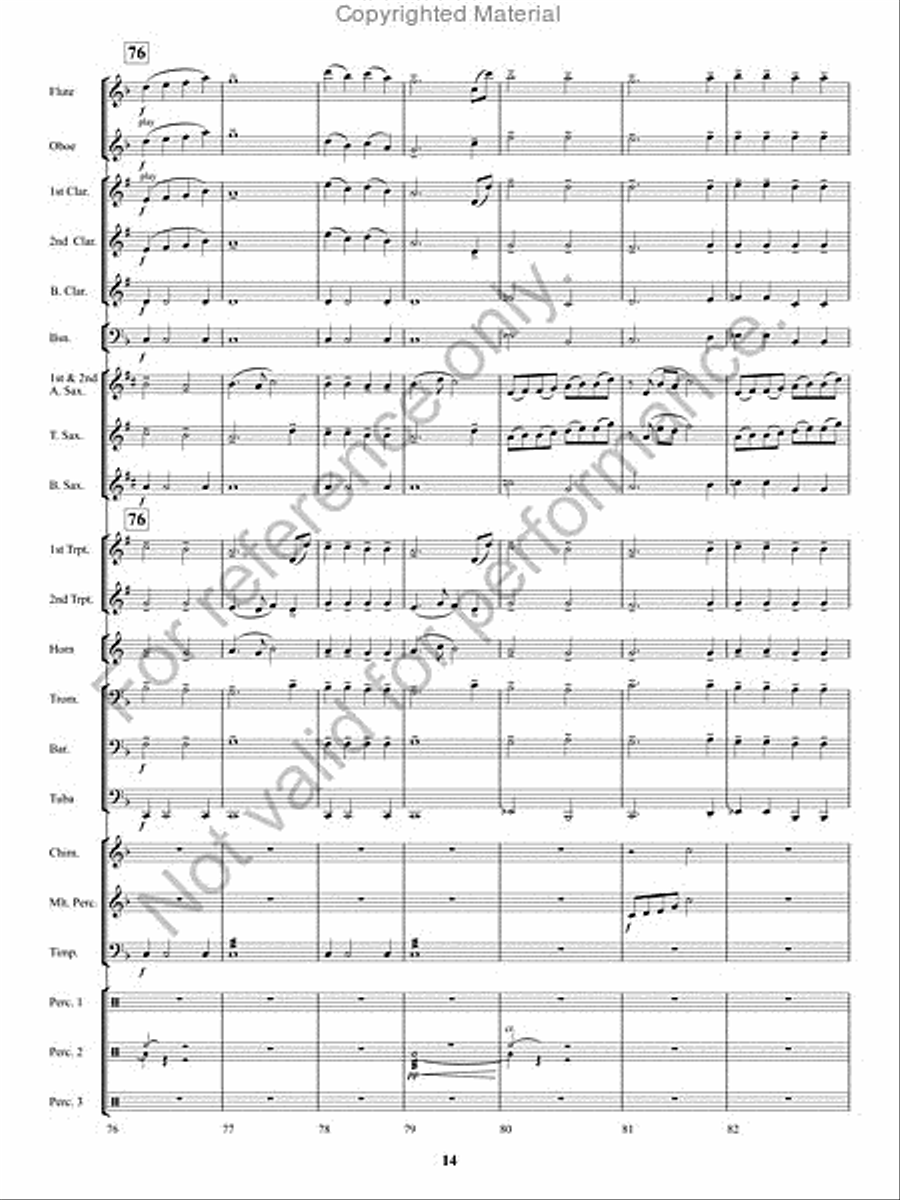 Kennesaw Mountain Celebration Concert Band scores gallery preview page 13