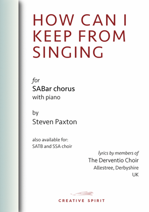 Book cover for HOW CAN I KEEP FROM SINGING (SABar)