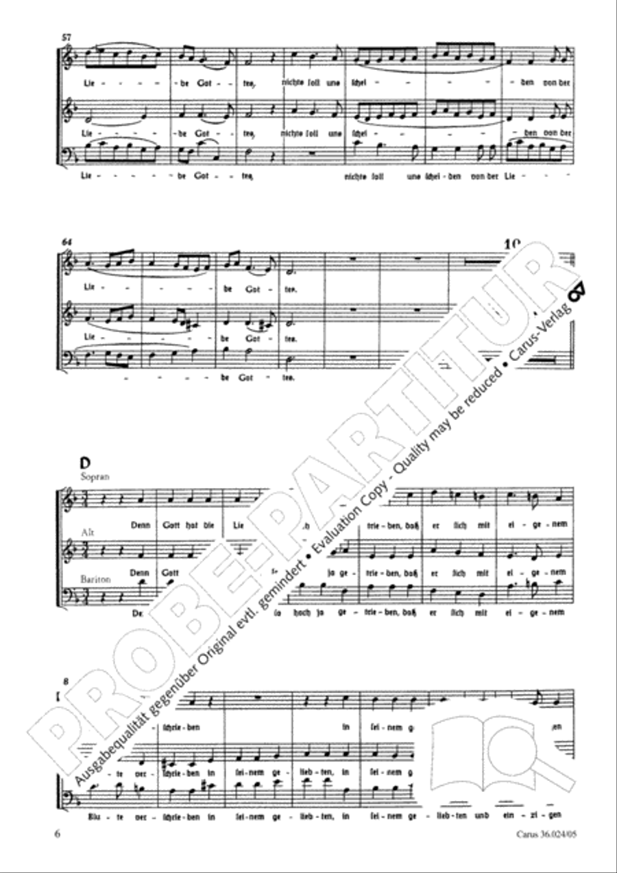 Nichts soll uns scheiden von der Liebe Gottes Choir scores gallery preview page 7