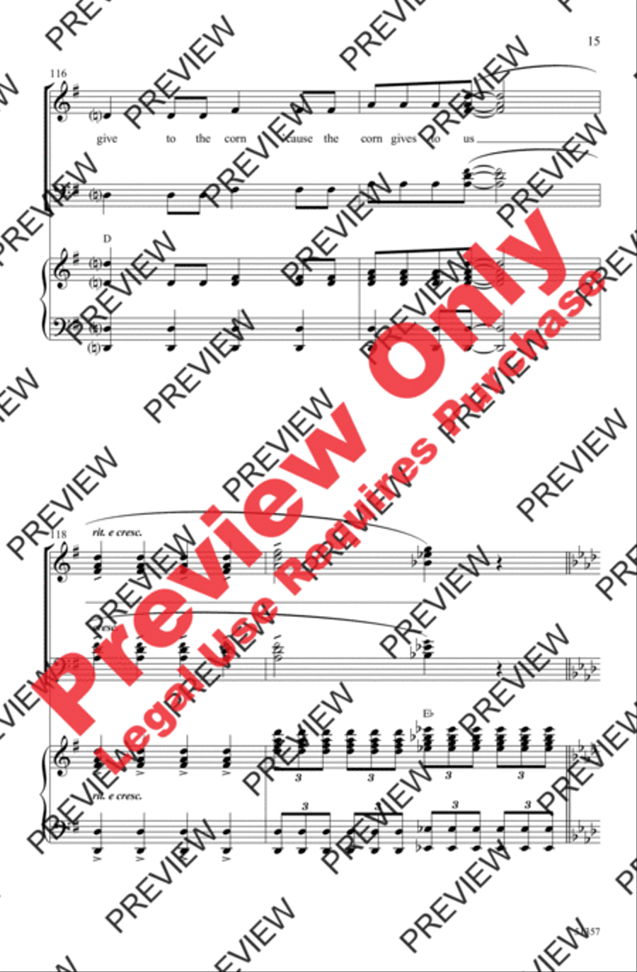 Corn 4-Part scores gallery preview page 15