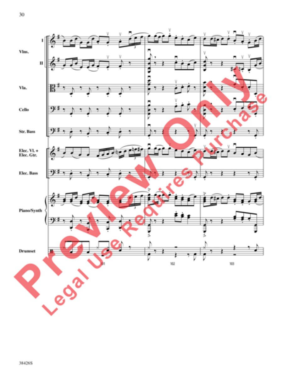 A Mad Russian's Christmas String Orchestra scores gallery preview page 31