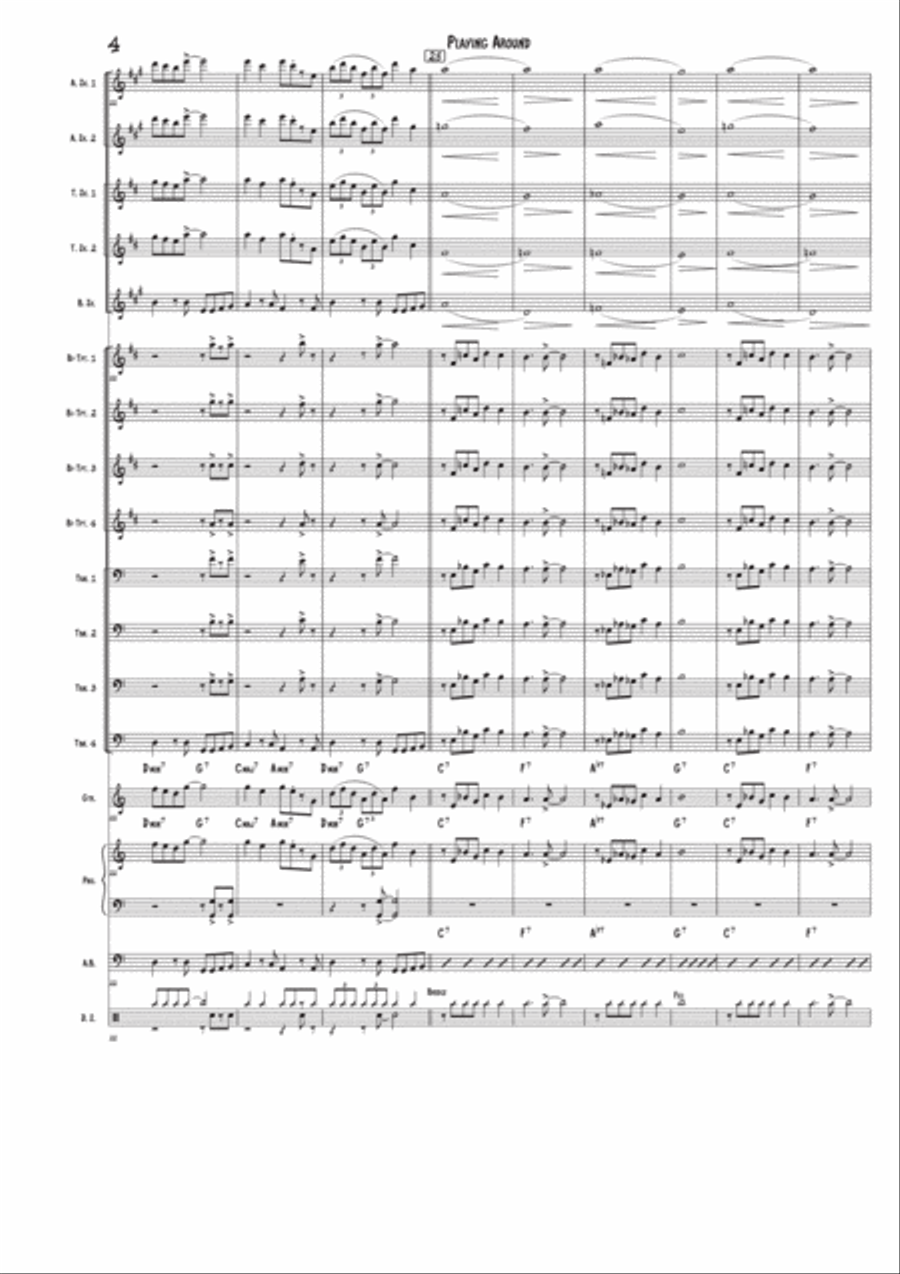 Playing Around with Modes Jazz Ensemble scores gallery preview page 4