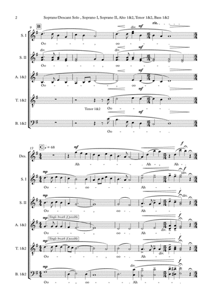 The Silent Prayer (SATB Choir Score) image number null