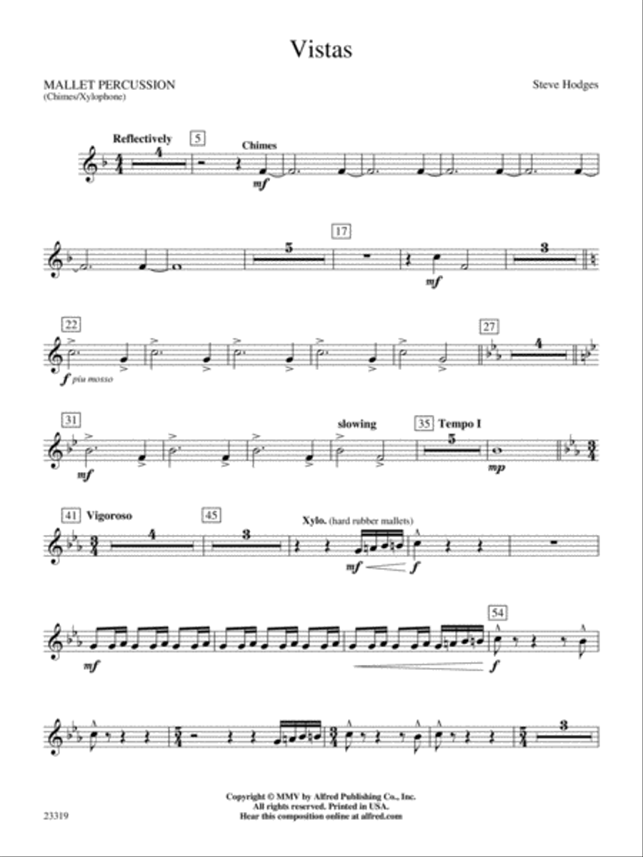Vistas: Mallets Concert Band scores gallery preview page 1