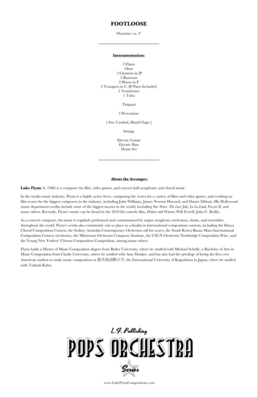 Footloose Footloose Full Orchestra scores gallery preview page 2