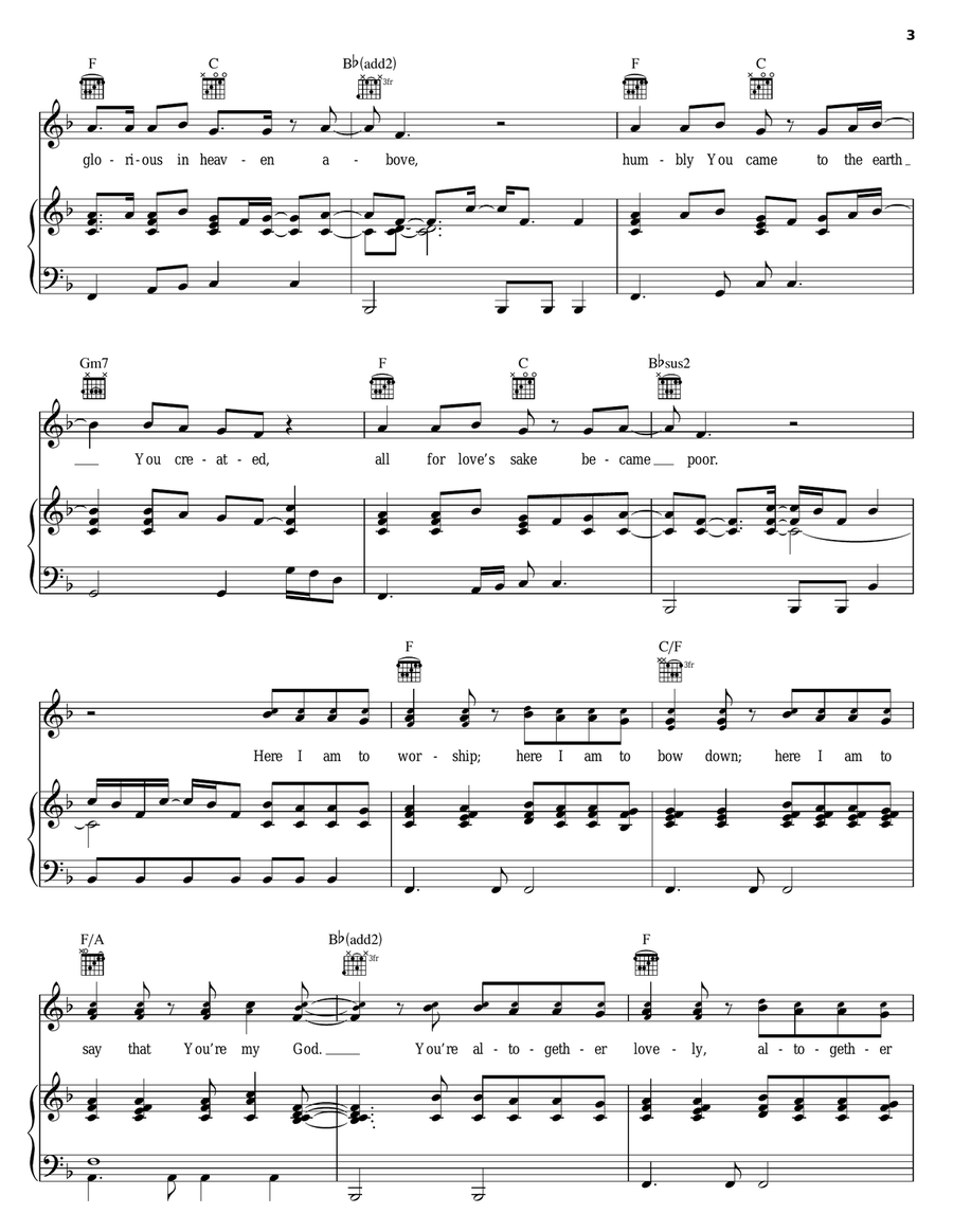 Here I Am To Worship Here I Am To Worship Guitar scores gallery preview page 3