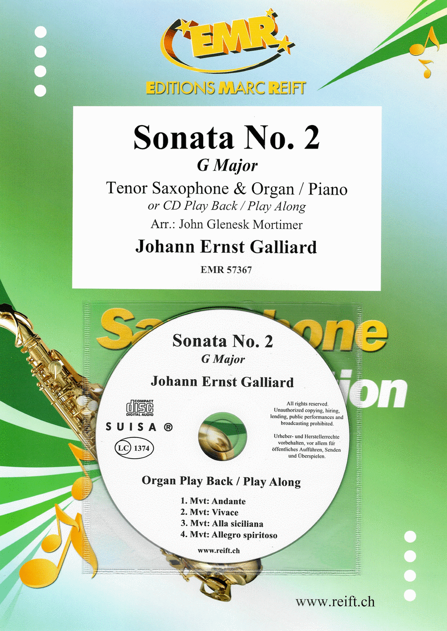 Sonata No. 2 Tenor Saxophone scores gallery preview page 1