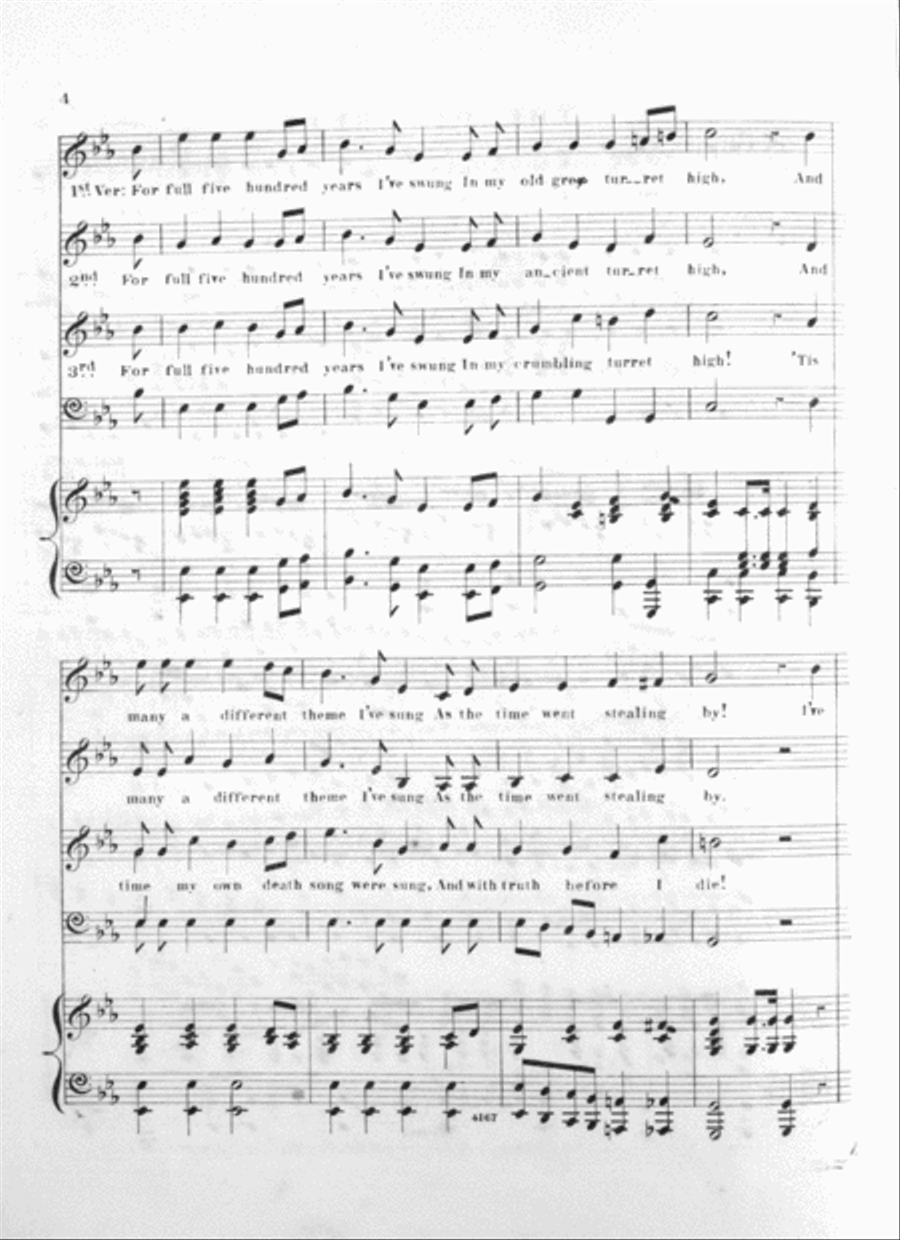 The Alleghaniains. Sogs, Duetts, Glees Etc. The Old Bell 4-Part scores gallery preview page 3