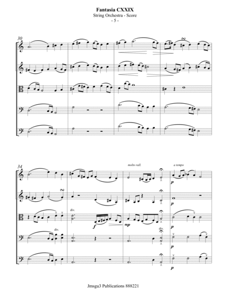 Farnaby: Fantasia CXXIX for String Orchestra - Score Only image number null