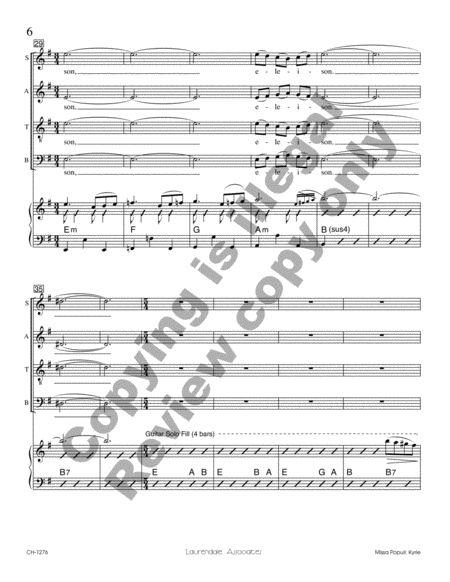 Missa Populi (Choral Score)