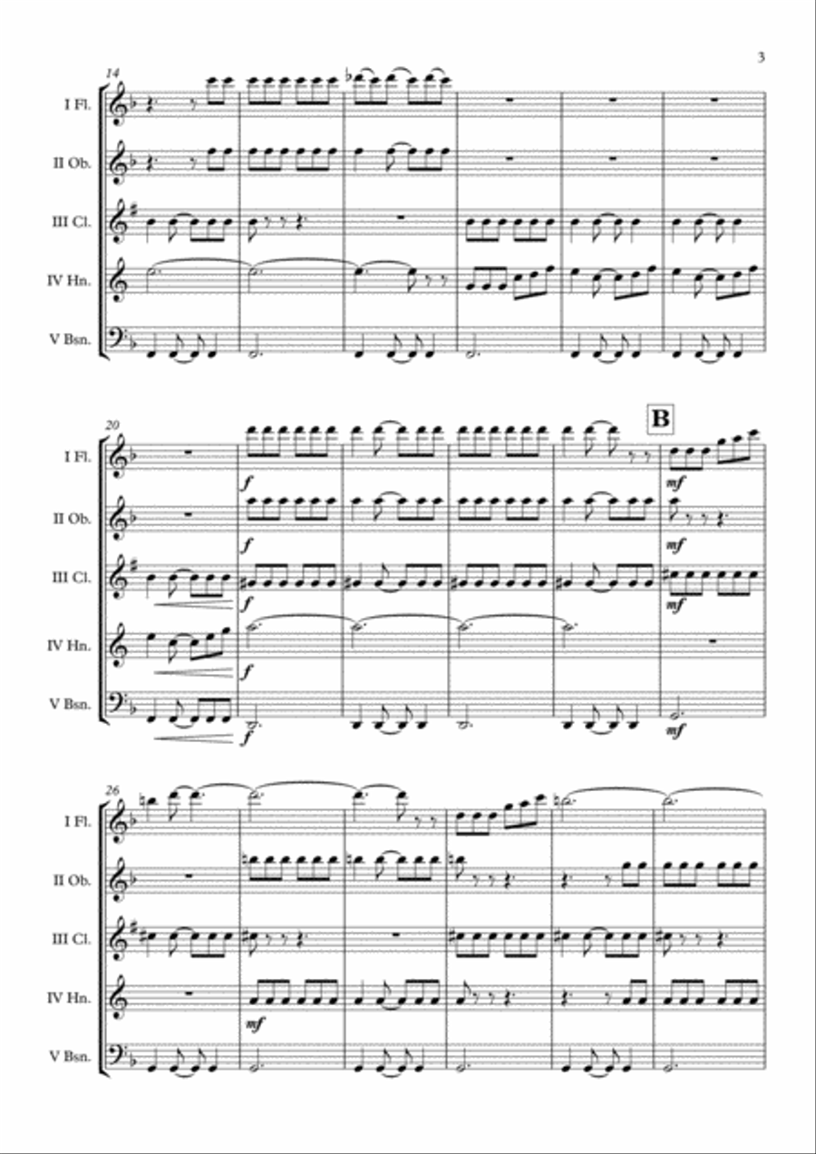633 Squadron - Main Title Woodwind Quintet scores gallery preview page 4