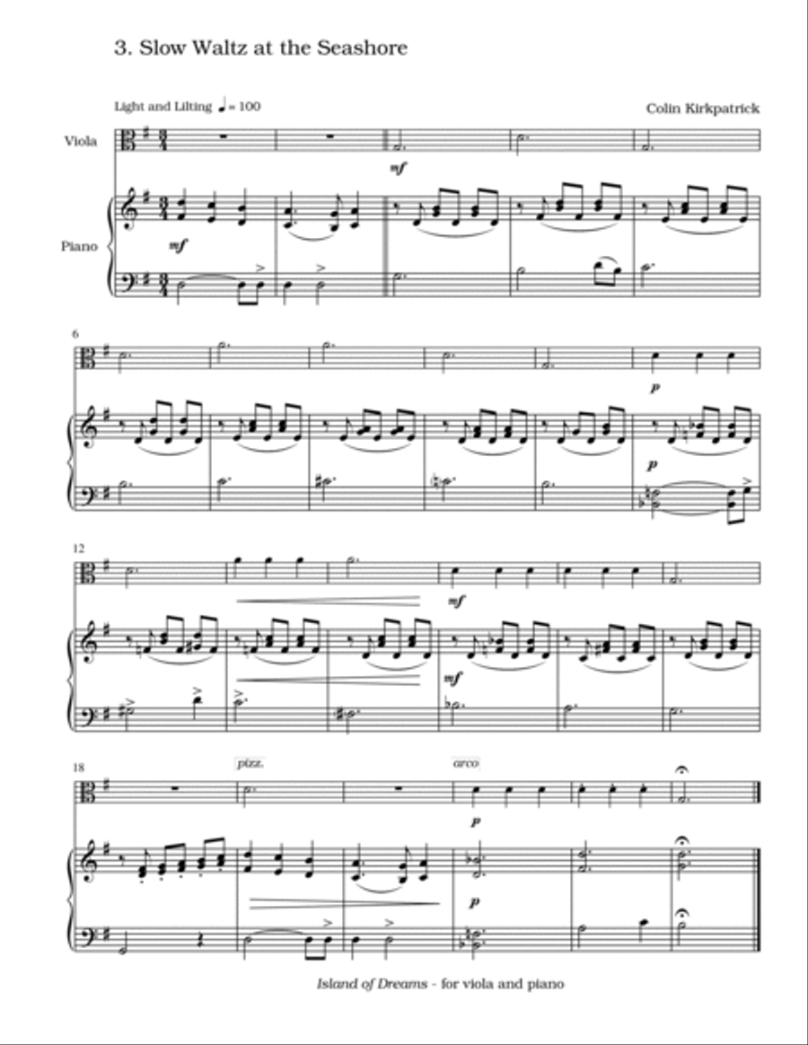 Island of Dreams (viola and piano) Piano scores gallery preview page 6