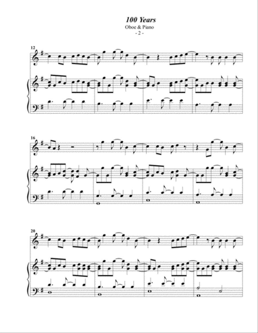 100 Years Piano scores gallery preview page 2