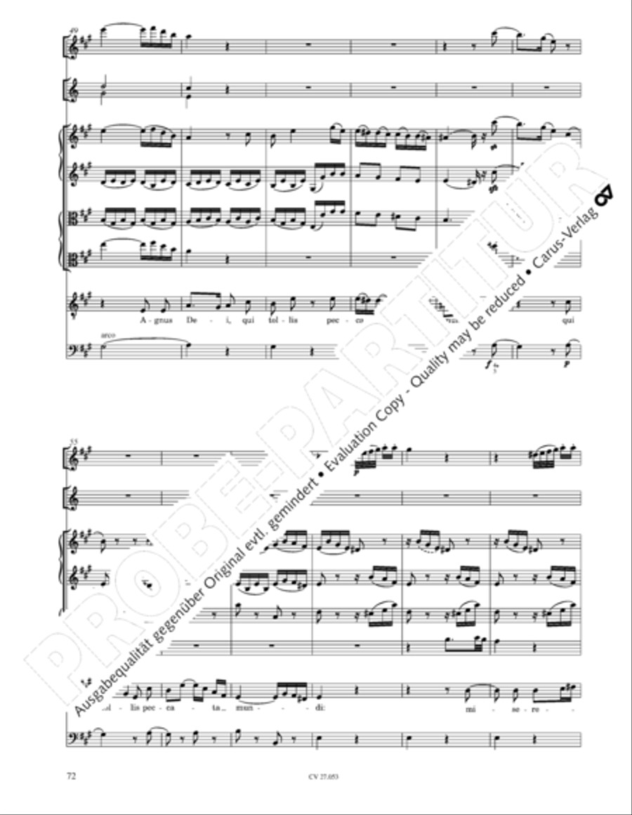 Creation Mass in A-major after Joseph Haydn (Schopfungsmesse in A nach Joseph Haydn) 4-Part scores gallery preview page 73