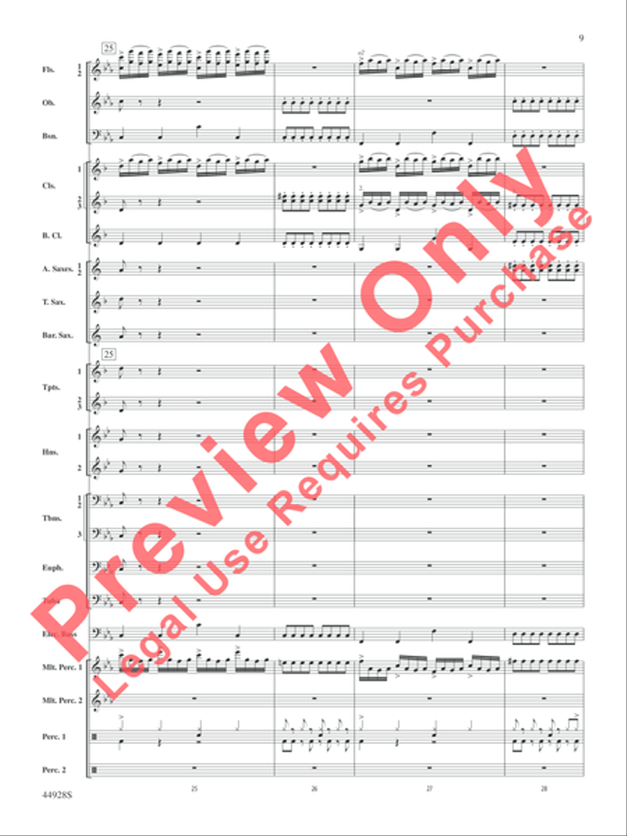 Dreams of Fireflies (On a Christmas Night) Concert Band scores gallery preview page 27