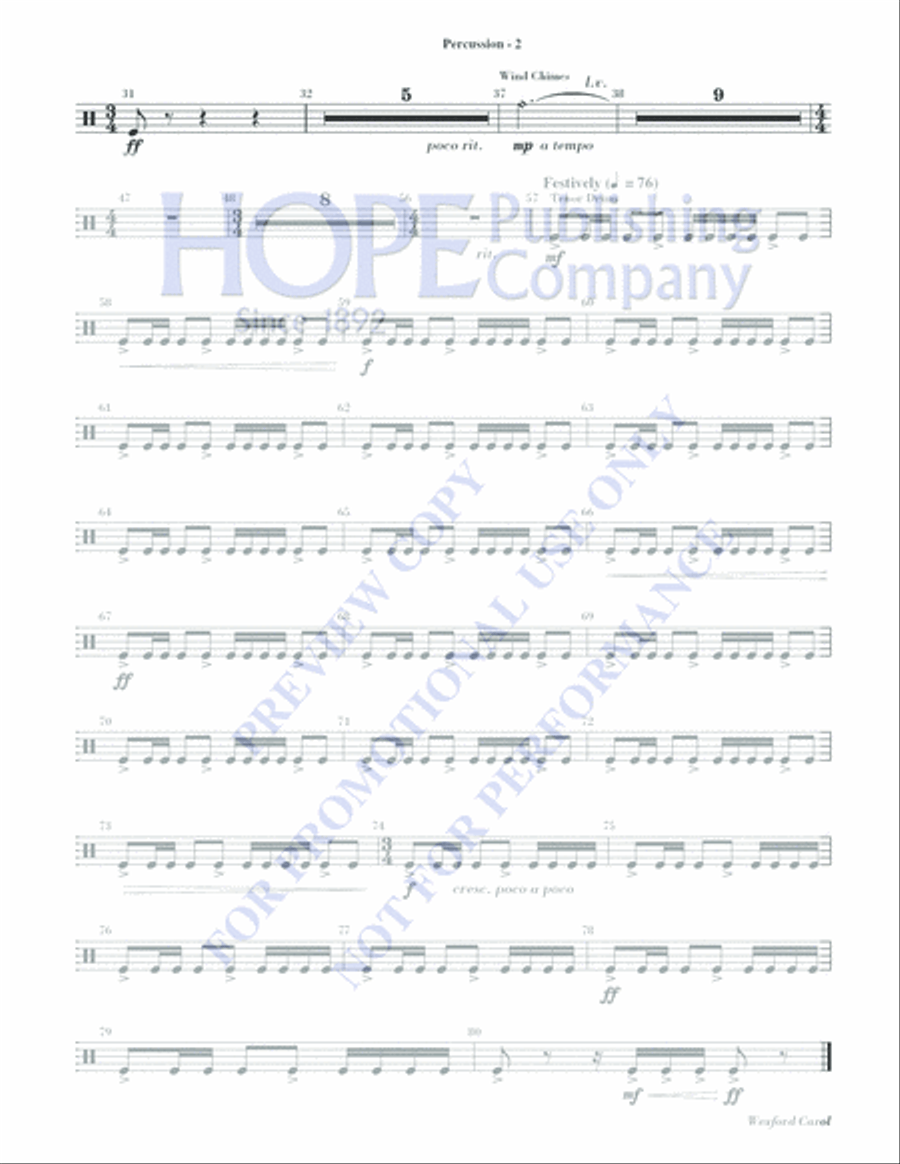 Wexford Carol Wexford Carol Handbell Choir scores gallery preview page 3