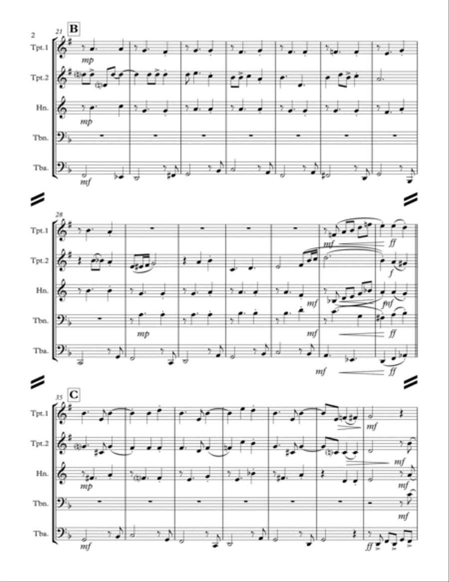 The Christmas Waltz Brass Ensemble scores gallery preview page 3