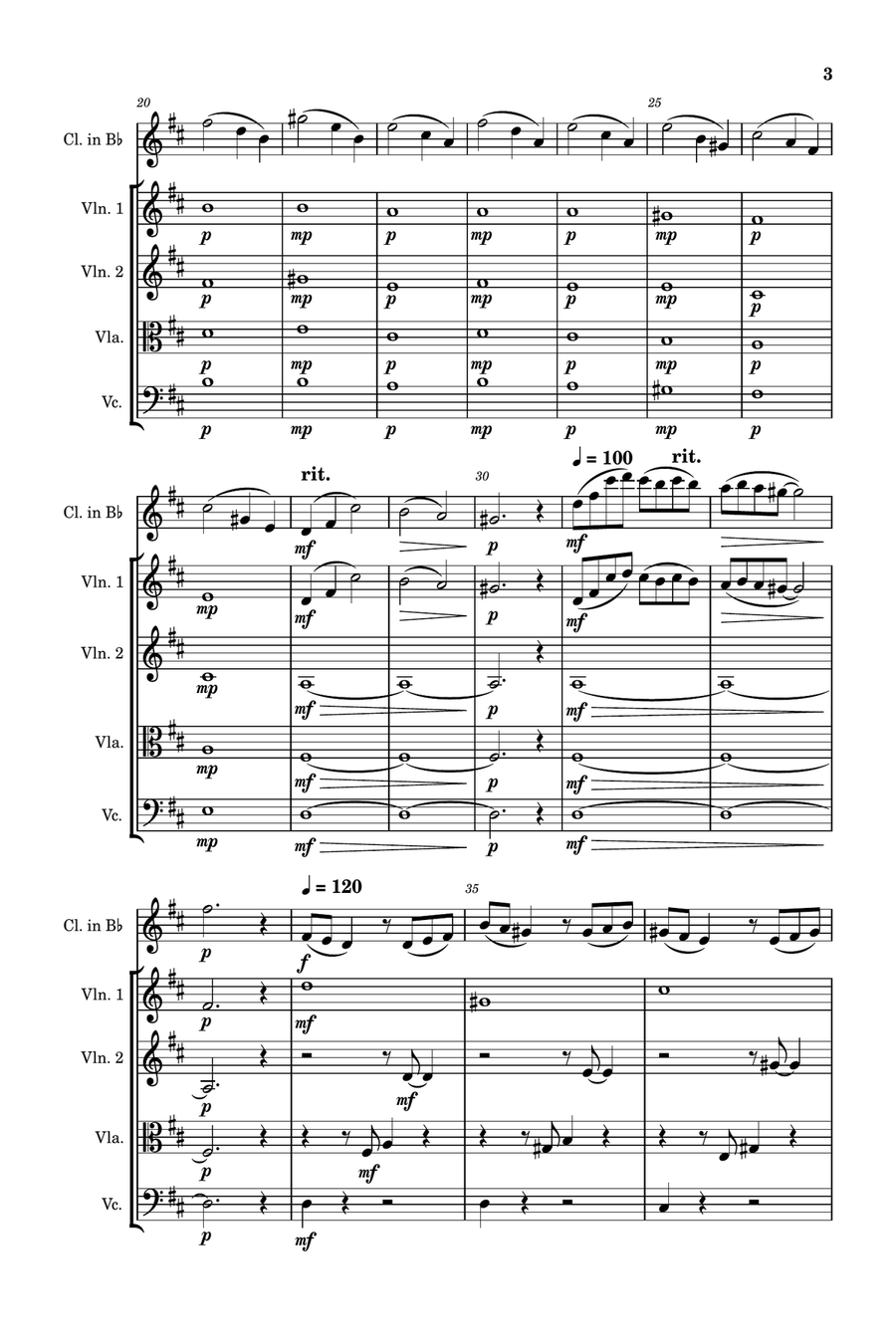 Clarinet Quintet 1-2 Small Ensemble scores gallery preview page 3