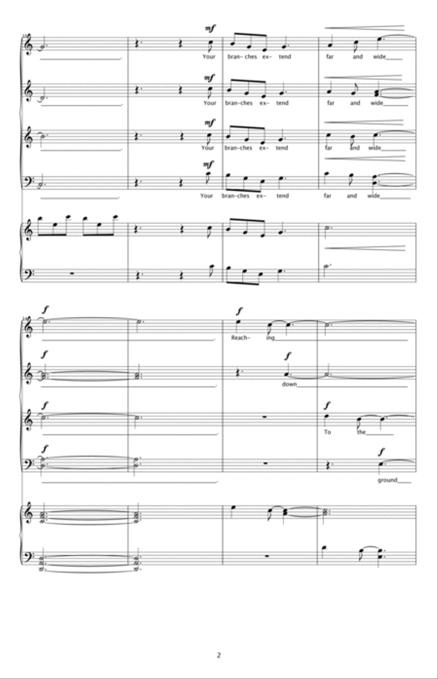 THE TREE THAT WALKS: ROOT LESSONS (THE BANYAN TREE) 4-Part scores gallery preview page 2