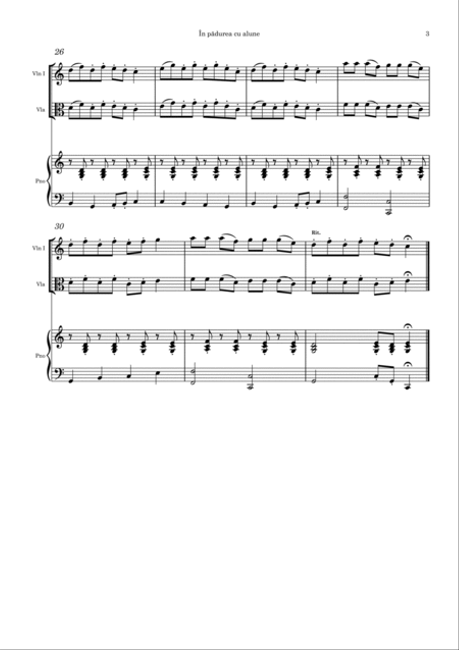 In padurea cu alune In padurea cu alune String Duet scores gallery preview page 3