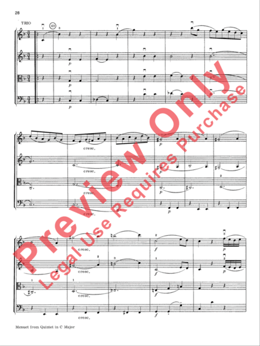 Mozart String Quartets String Quartet scores gallery preview page 29