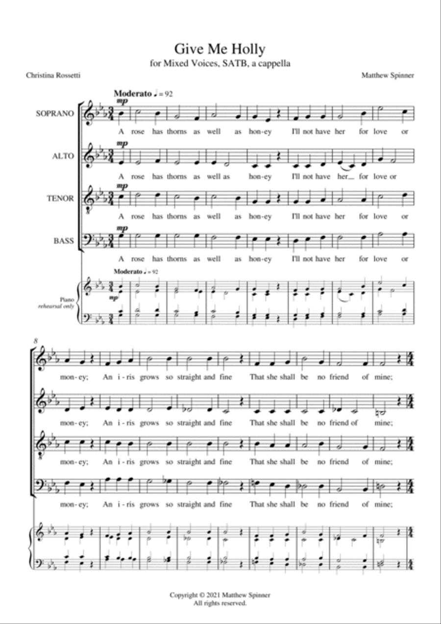 Give Me Holly Give Me Holly 4-Part scores gallery preview page 2
