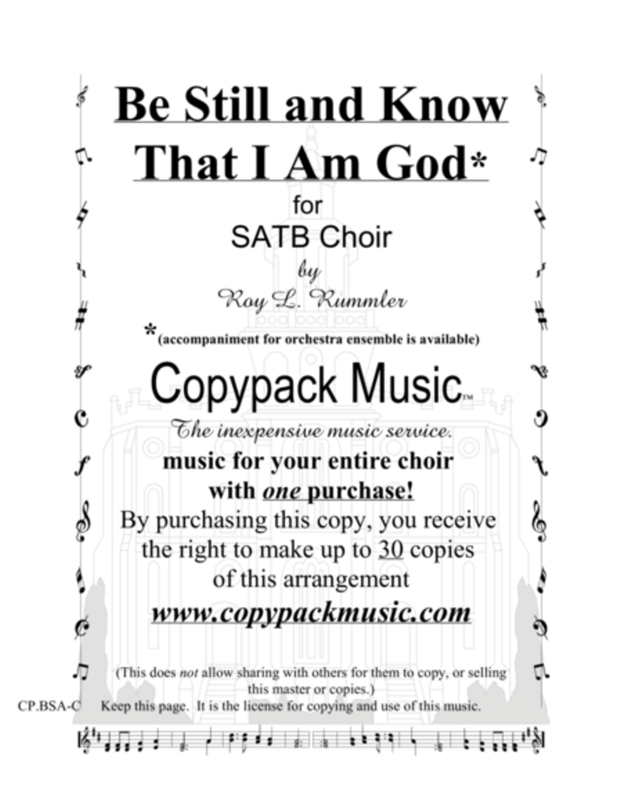 Be Still And Know That I Am God Choir scores gallery preview page 1