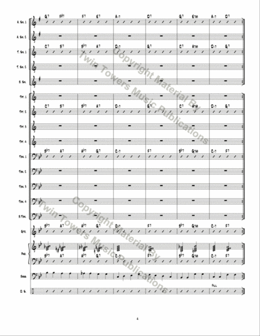 Possum Valley Shuffle Jazz Ensemble scores gallery preview page 4