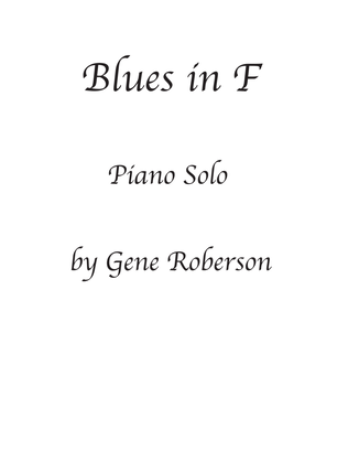 Piano Blues in F