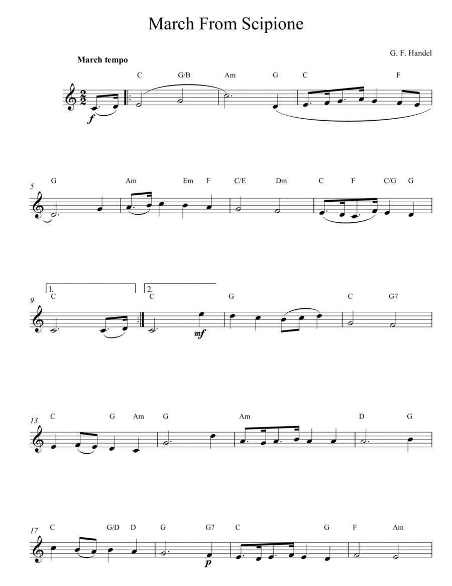 March From Scipione Piano scores gallery preview page 1