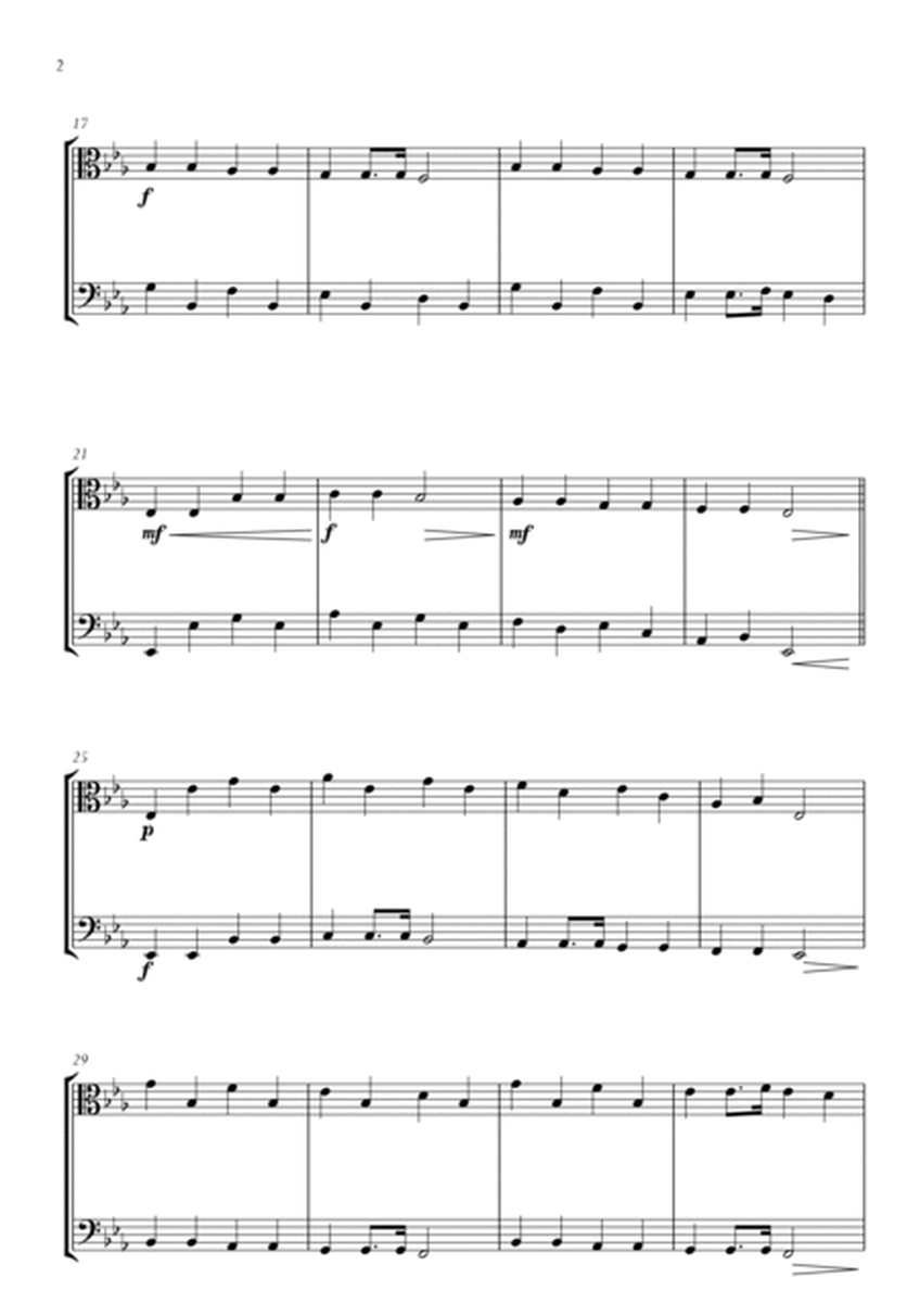 Twinkle Twinkle Little Star in Eb Major for Viola and Cello Duo. Easy version. image number null