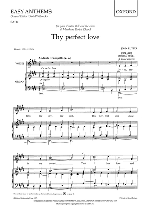 Book cover for Thy perfect love